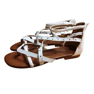 Jellypop Women's Shoes Size 8M Millie White Smooth 114 Flat Sandals